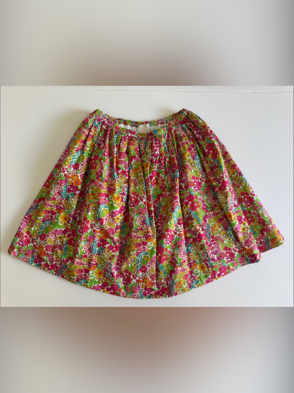 Jacadi Liberty Fabric Floral Circle Skirt in Pink, Green & Yellow